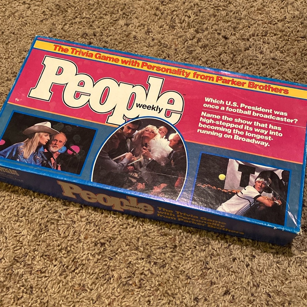 Vintage People Weekly Magazine Trivia Game - 1984